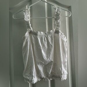 Versona White Bubble Crop Tank Top Women’s Medium